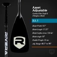 riviera Asset Adjustable R8.5 - Carbon Fiber SUP Paddle