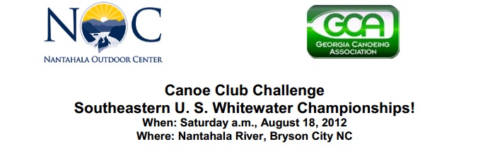 NOC's Canoe Club Challenge Southeastern U. S. Whitewater Championships!