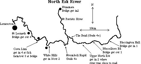 North Esk Kayak map
