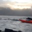 Serkan in Carlos III Island, on the Magellan Straight, paddling with a Humpback Whale!!!